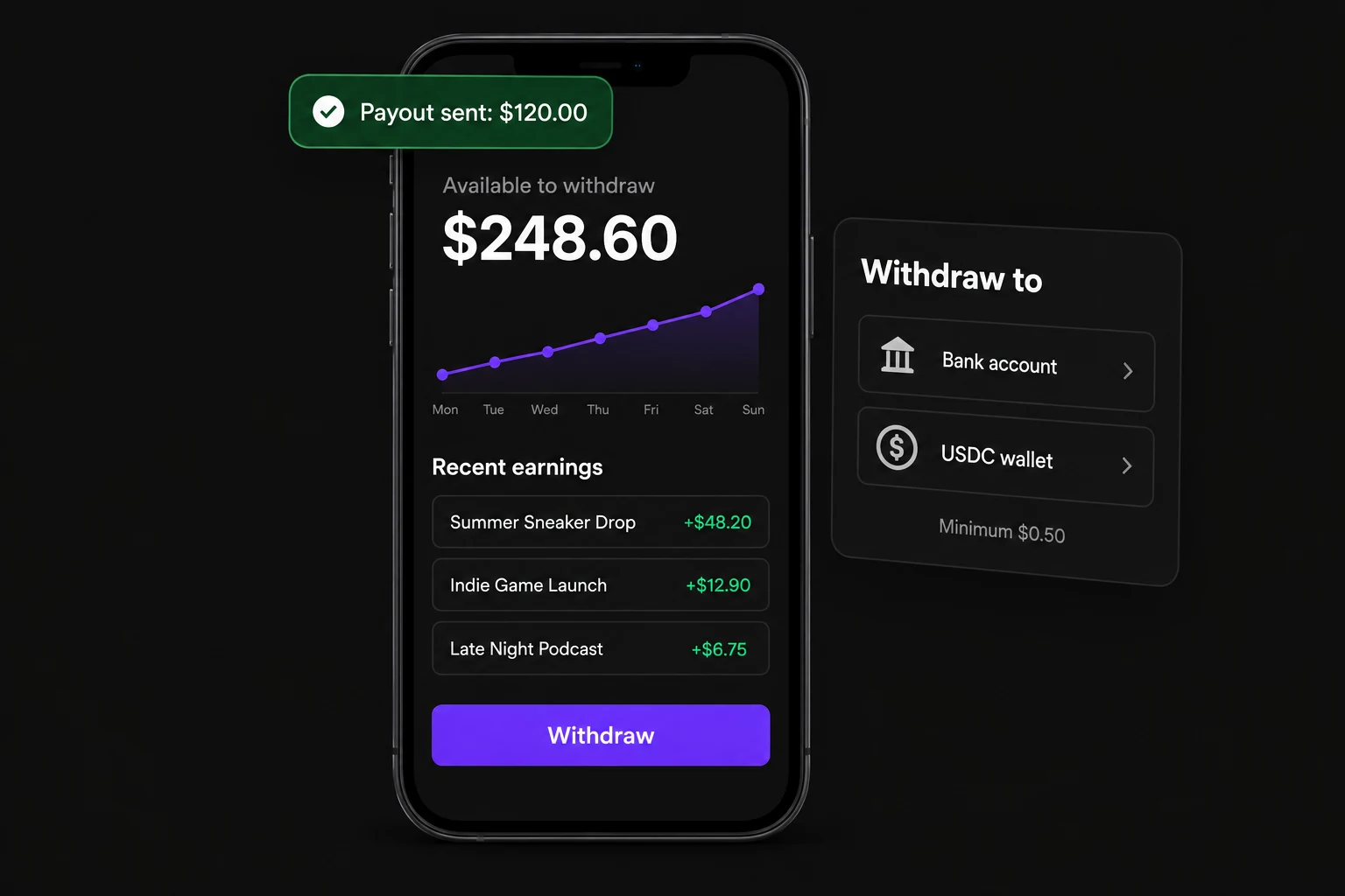 Withdraw Even Small Amounts